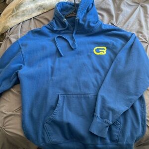 Cyclebar blue smiley hoodie